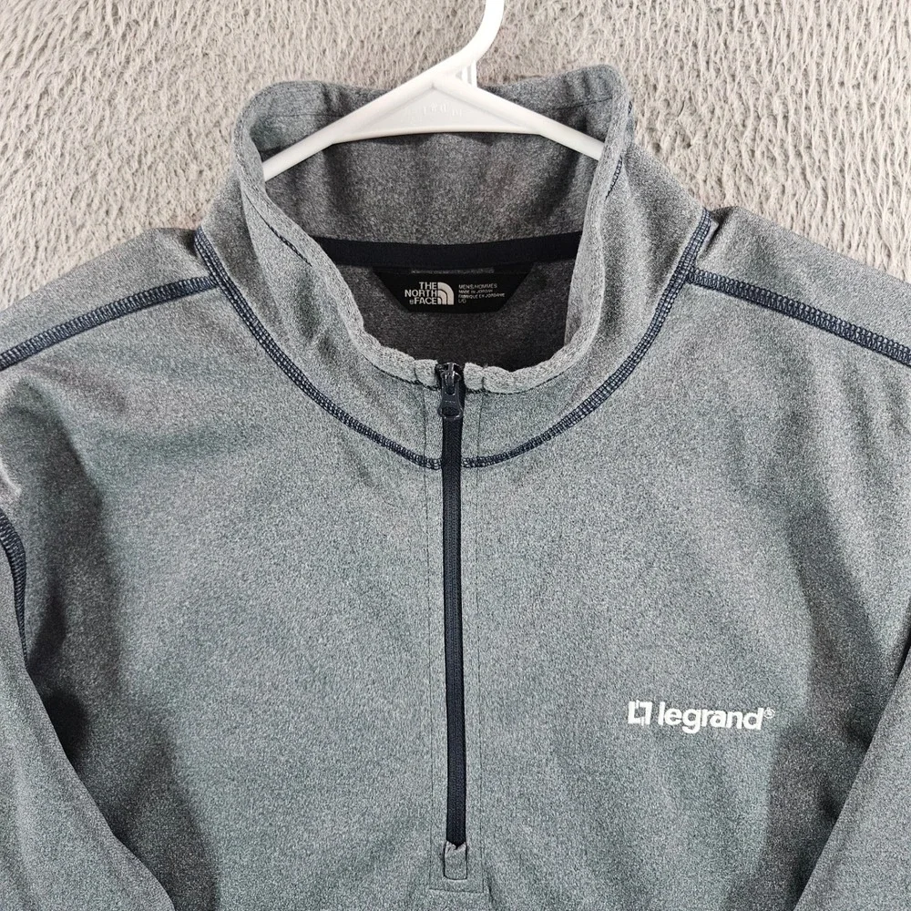 The North Face Mens Gray Legrand Quarter Zip Pullover Fleece Large L Activewear